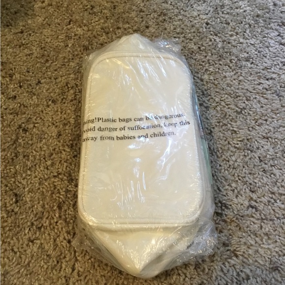 Farmhouse Fresh Vegan Leather Cosmetic Bag with Smurf Village Silky Scarf - Picture 4 of 5